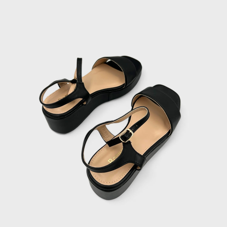 SANDALE CU PLATFORMA NUYA NEGRE