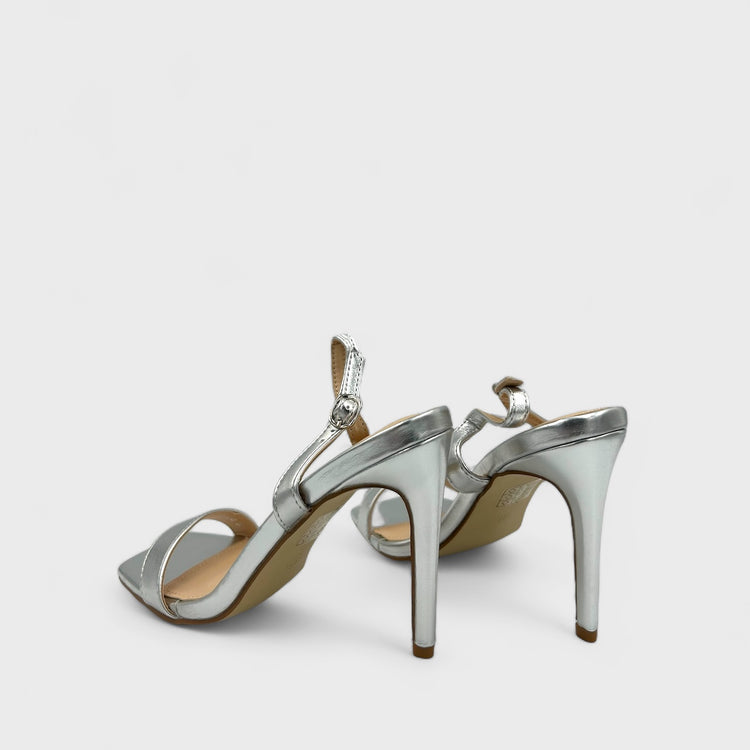 SANDALE CU TOC SLEEK ARGINTII