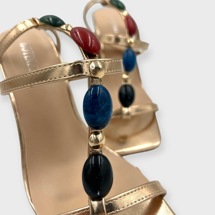 SANDALE CU TOC JENNIFER CHAMPAGNE