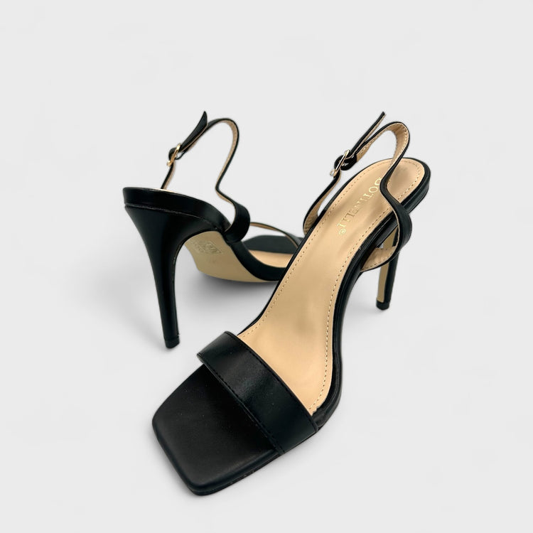 SANDALE CU TOC SLEEK NEGRII