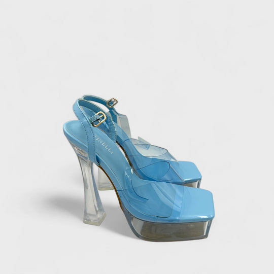 SANDALE CU TOC THREW ALBASTRI