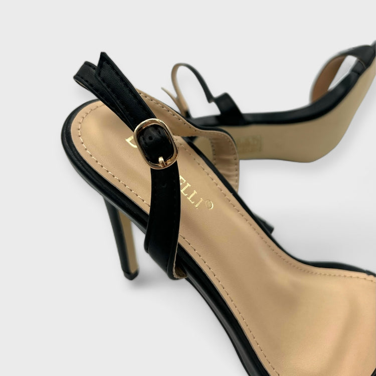 SANDALE CU TOC SLEEK NEGRII