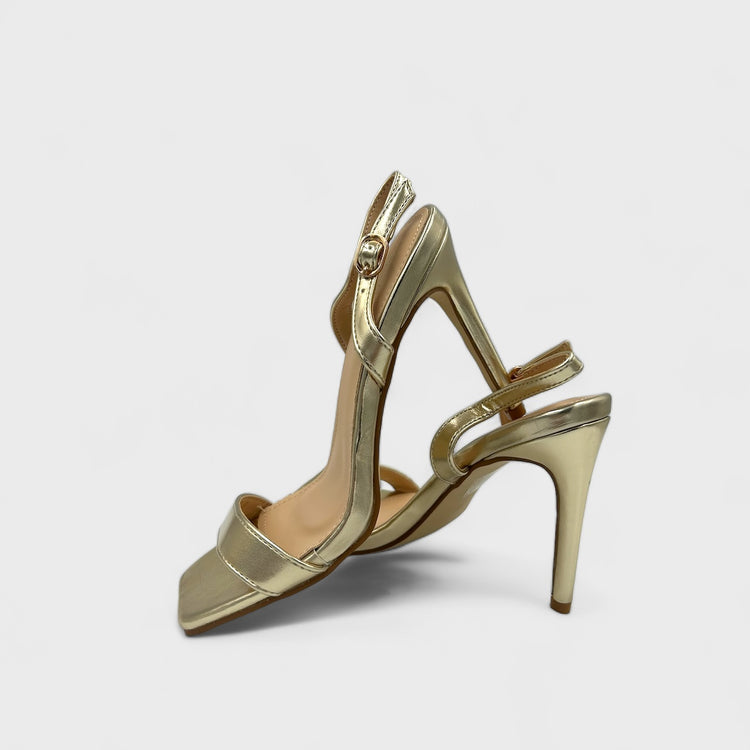 SANDALE CU TOC SLEEK AURII