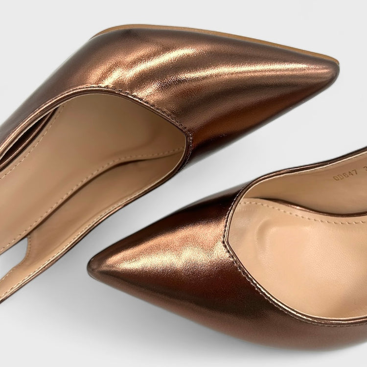 PANTOFI CU TOC AMILI BRONZ