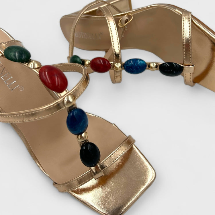 SANDALE CU TOC JENNIFER CHAMPAGNE