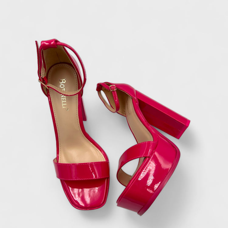 SANDALE CU TOC BF FUCHSIA