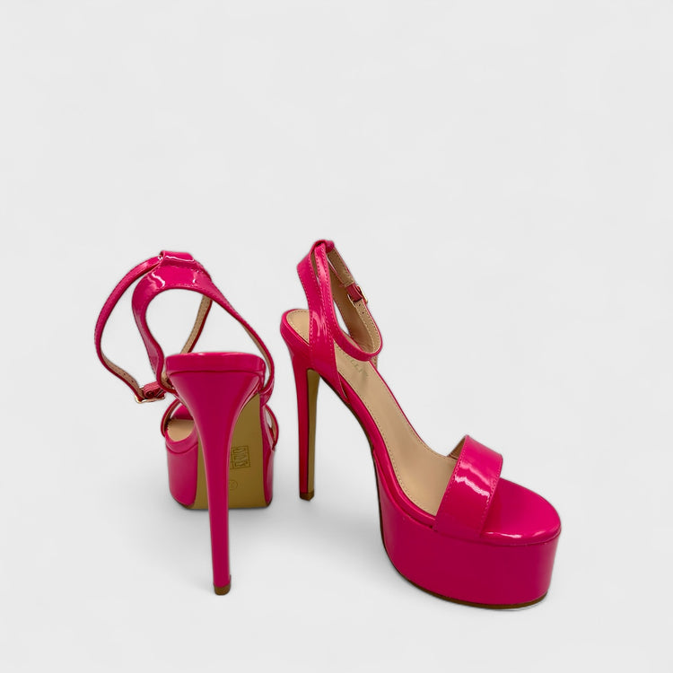 SANDALE CU TOC CLAUDYA FUCHSIA