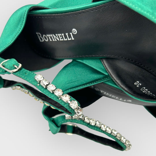 PANTOFI SATIN VERZI