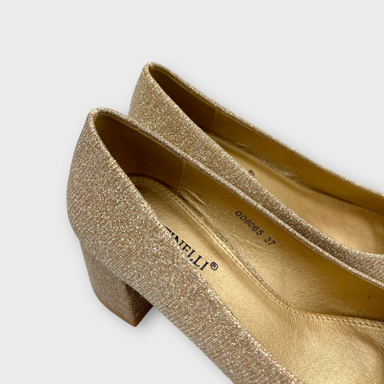 PANTOFI GLITTER AURII