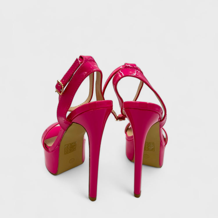 SANDALE CU TOC CLAUDYA FUCHSIA