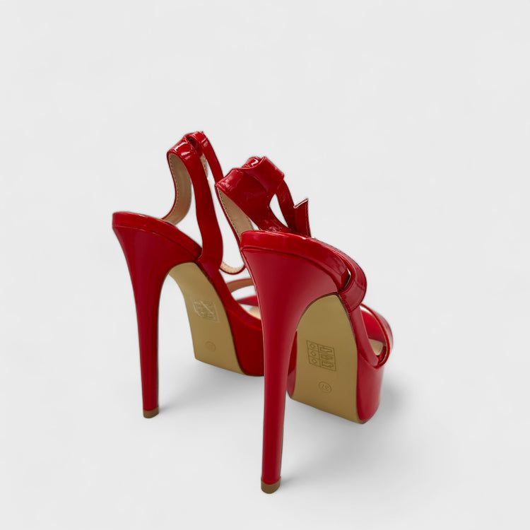 SANDALE CU TOC CLAUDYA ROSII