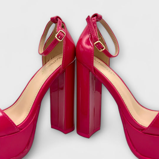 SANDALE CU TOC BF FUCHSIA