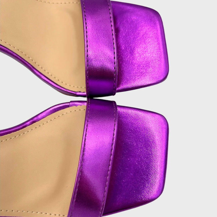 SANDALE CU TOC SLEEK MOV