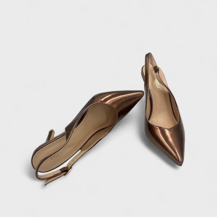 PANTOFI CU TOC AMILI BRONZ