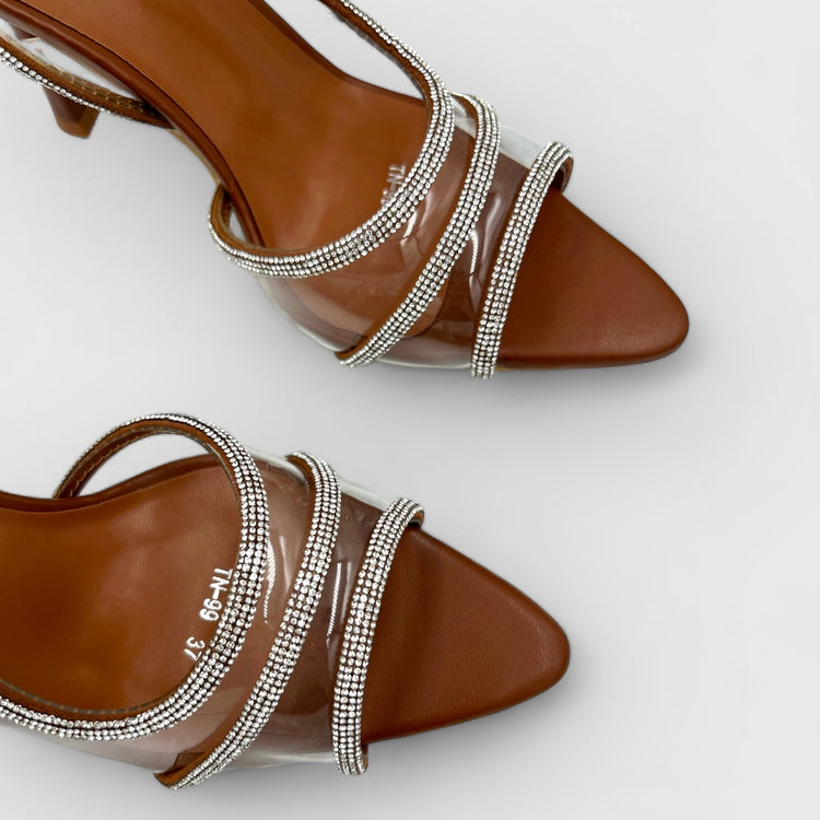SABOTI CU TOC ELEGANCE CAMEL