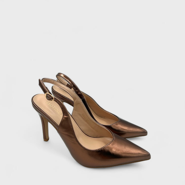 PANTOFI CU TOC AMILI BRONZ