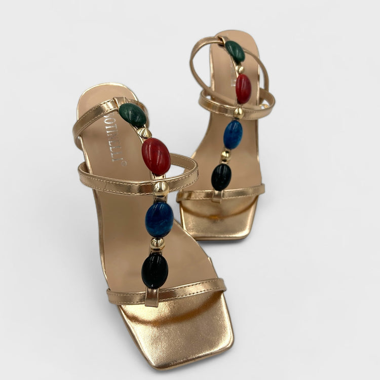 SANDALE CU TOC JENNIFER CHAMPAGNE