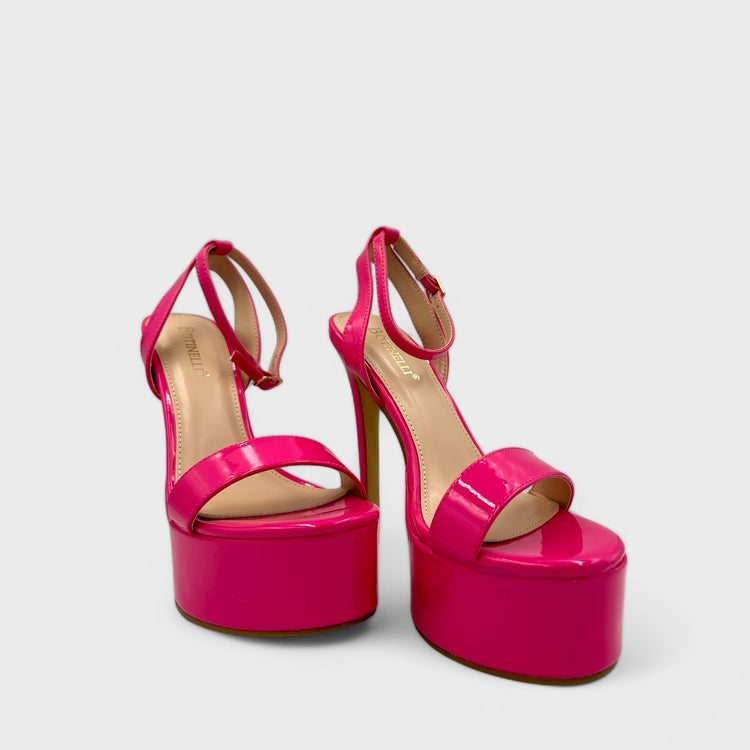 SANDALE CU TOC CLAUDYA FUCHSIA