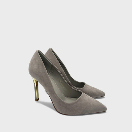 PANTOFI CU TOC JULY GRI