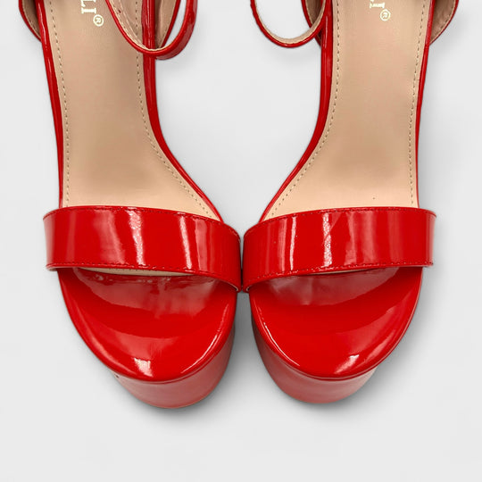 SANDALE CU TOC CLAUDYA ROSII