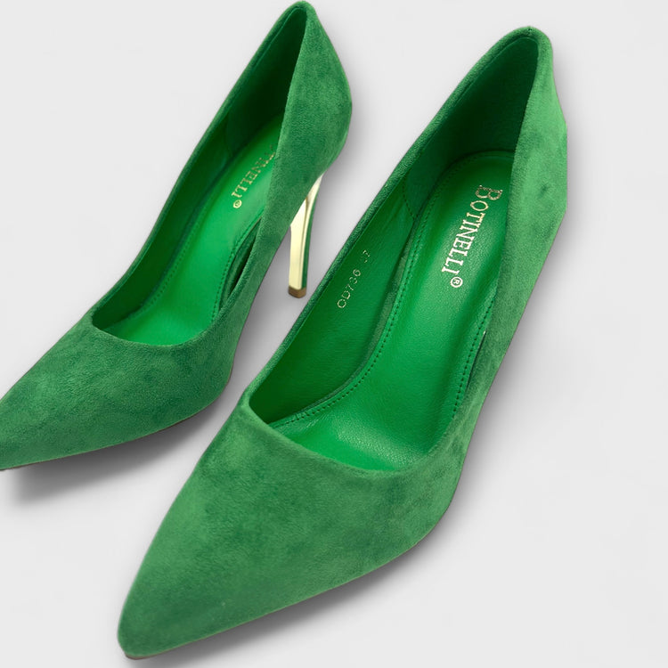 PANTOFI CU TOC JULY VERDE