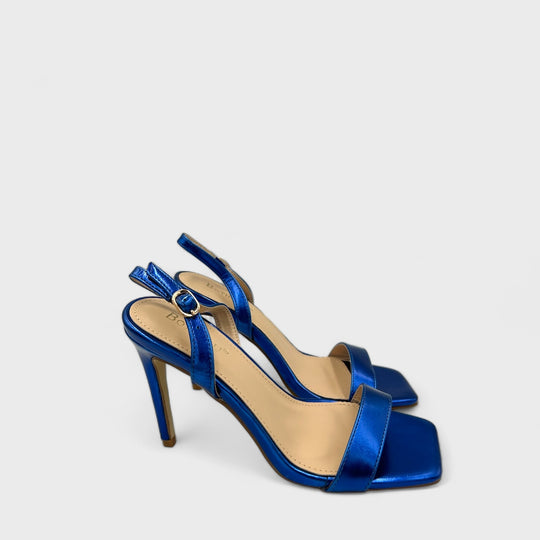 SANDALE CU TOC SLEEK ALBASTRI