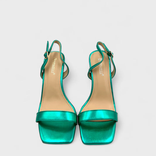SANDALE CU TOC SLEEK VERZI