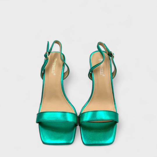 SANDALE CU TOC SLEEK VERZI