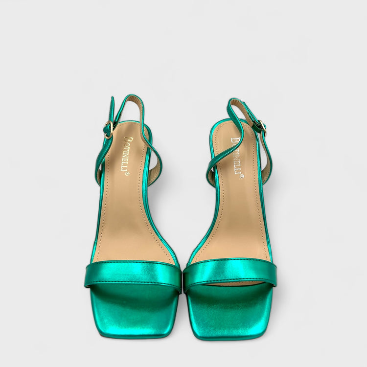 SANDALE CU TOC SLEEK VERZI