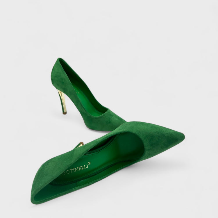 PANTOFI CU TOC JULY VERDE