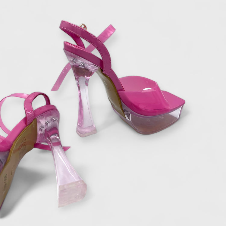 SANDALE CU TOC THREW ROZ