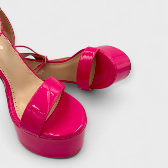 SANDALE CU TOC CLAUDYA FUCHSIA