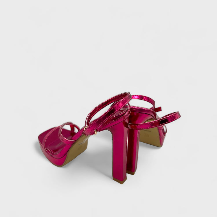 SANDALE CU TOC LMNY FUCHSIA