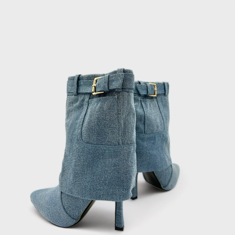 BOTINE JEANS JAZZ ALBASTRI