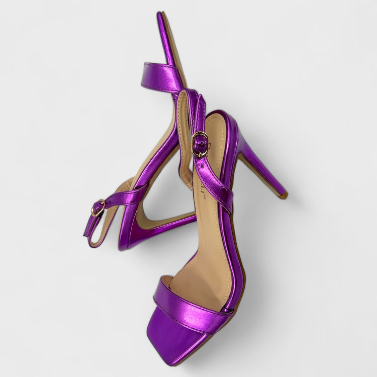 SANDALE CU TOC SLEEK MOV