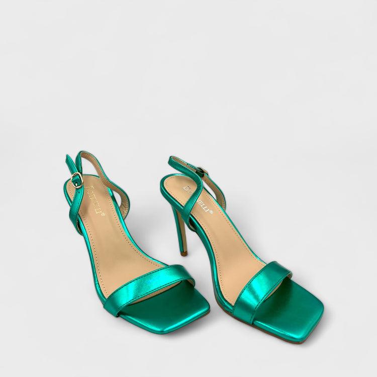 SANDALE CU TOC SLEEK VERZI