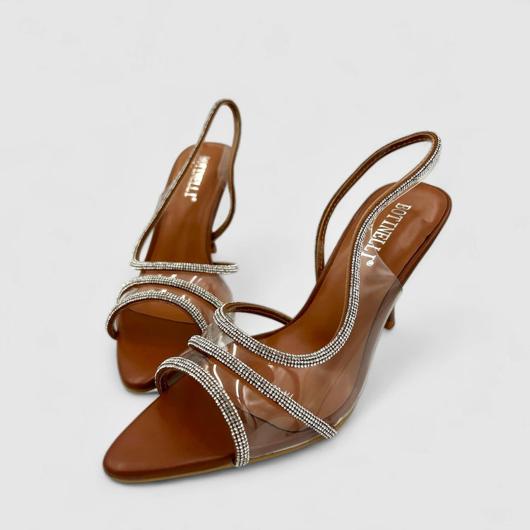 SABOTI CU TOC ELEGANCE CAMEL