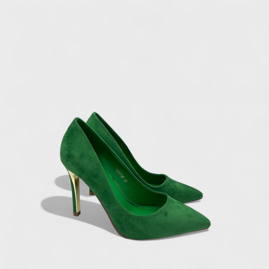PANTOFI CU TOC JULY VERDE